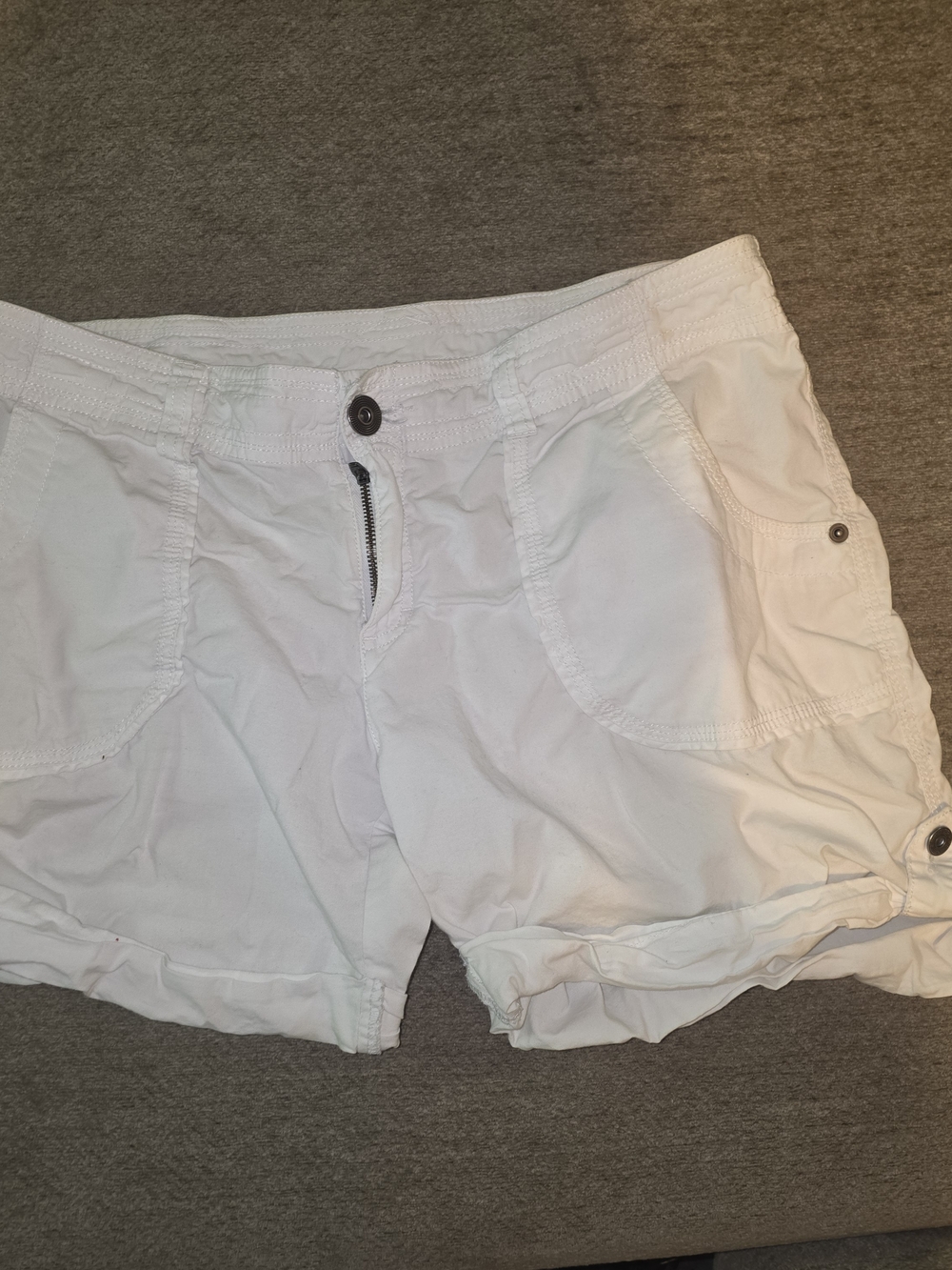 INC White Women's Casual Utility Shorts Size 10
